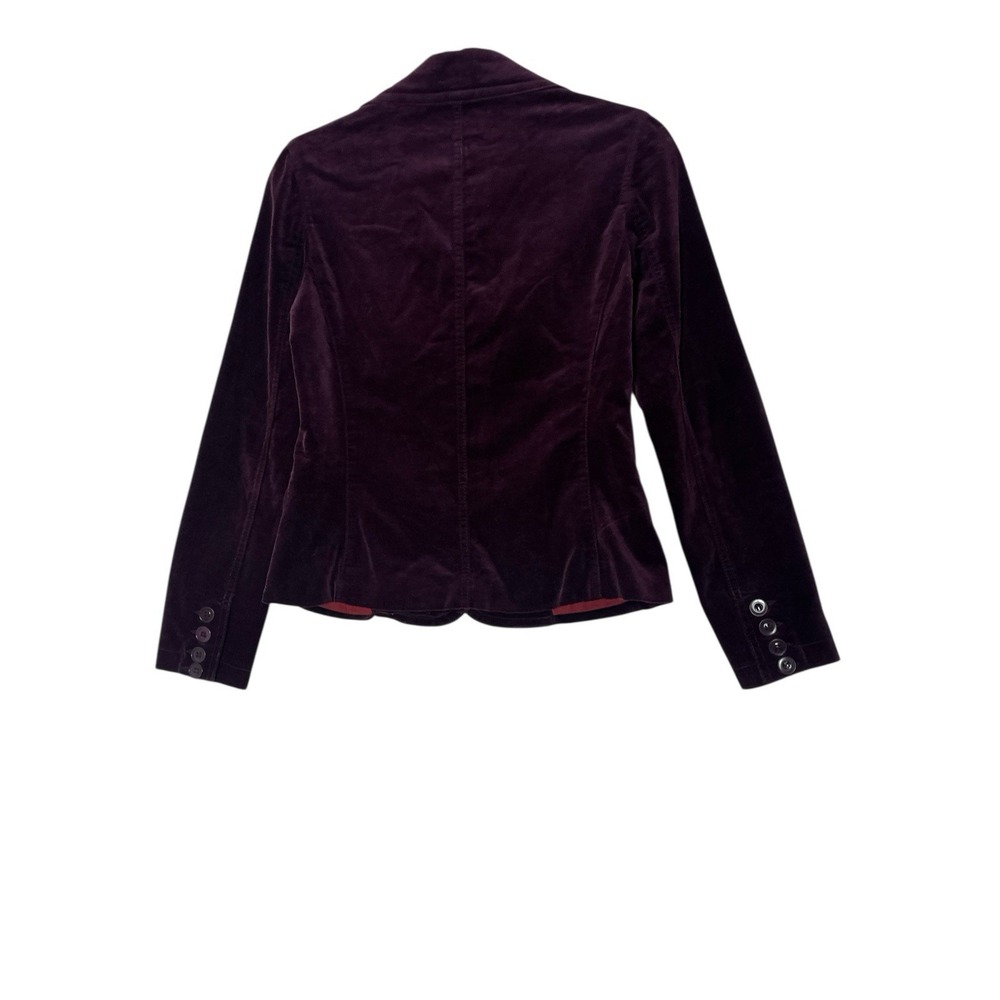 VINCE Velvet Blazer Jacket Womens Size 4 Purple Career Business Elegant Designer - Picture 2 of 9